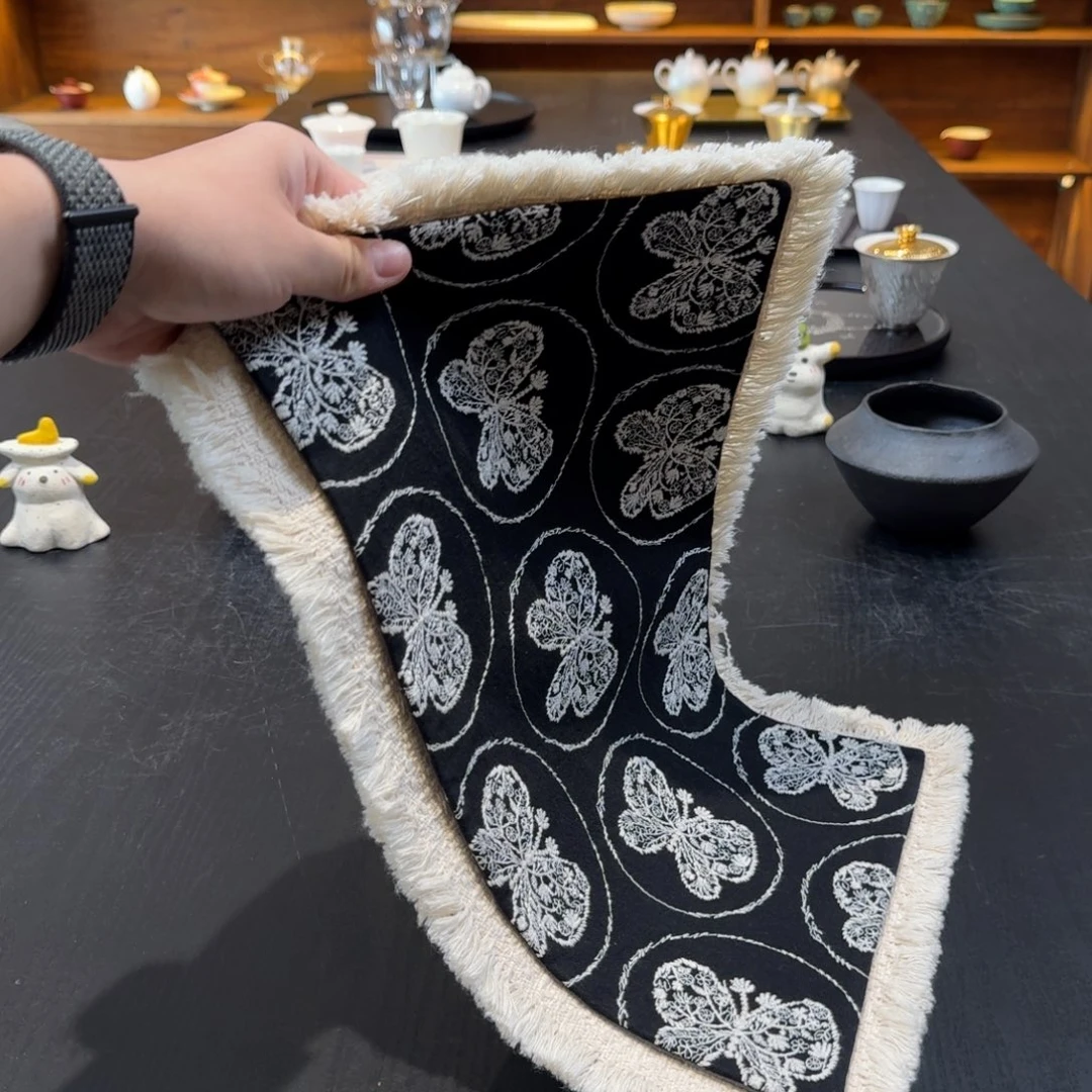 两条棉麻茶席各一