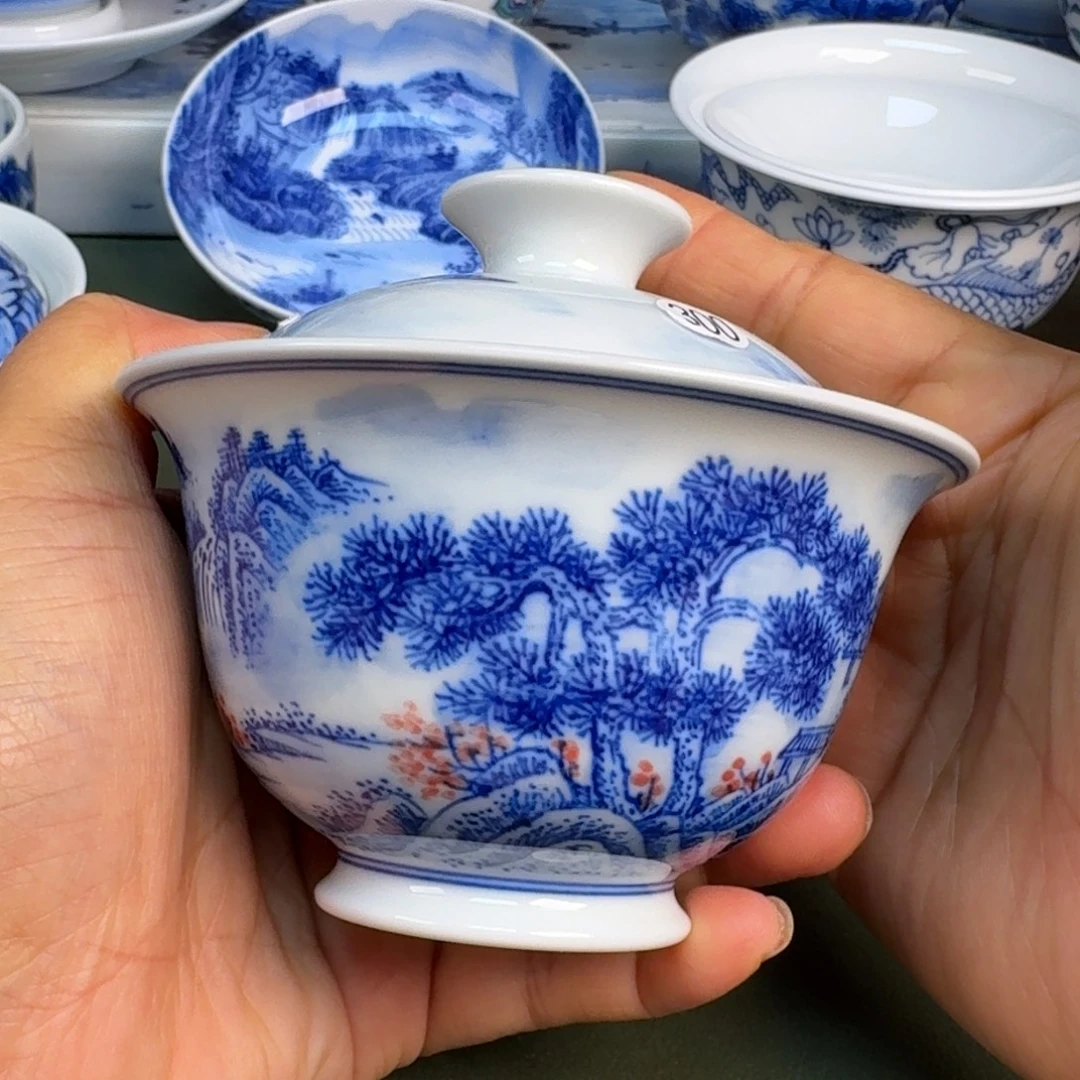 陶景德镇纯手绘茶具圆圆300