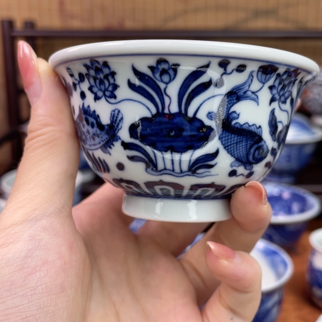 C****琉璃手工艺品cc老师专属小鱼纹压手