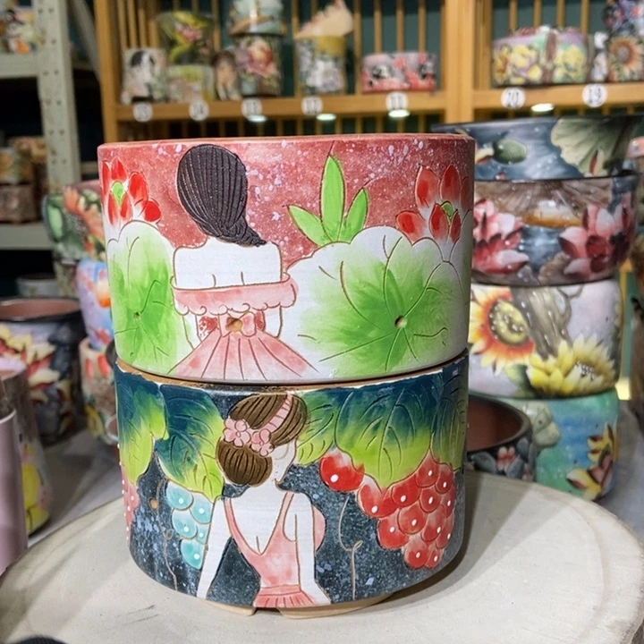 红陶景德镇艺术手绘作品