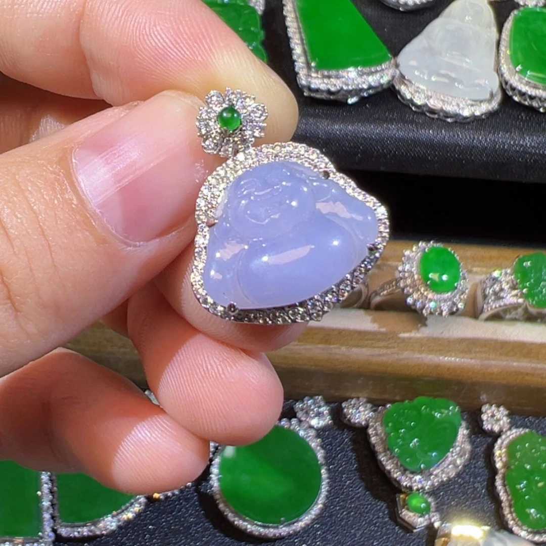 【闪购商品】颈饰18K金镶嵌翡翠缅甸翡翠