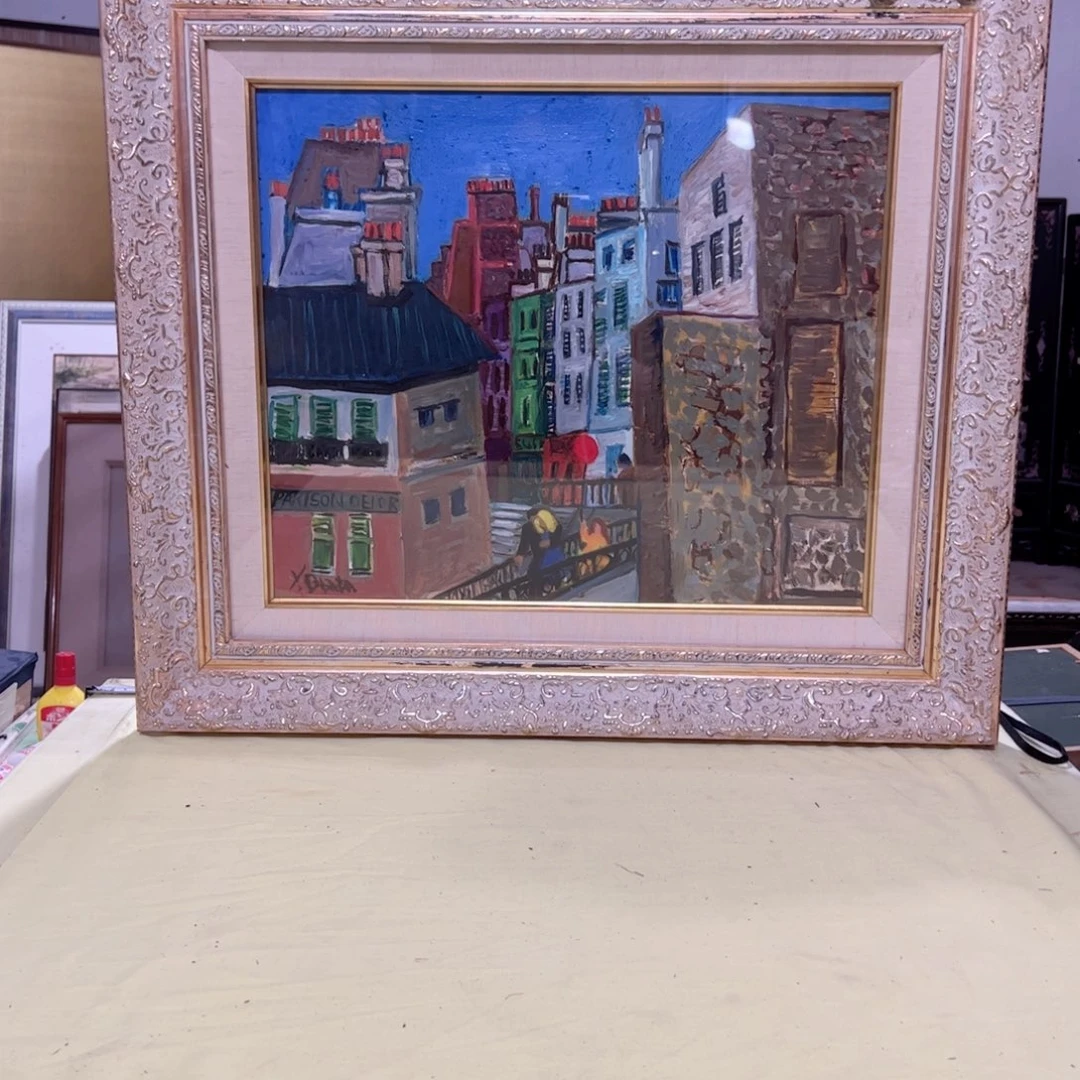 绘画明**舍屏风框画茶空间设计