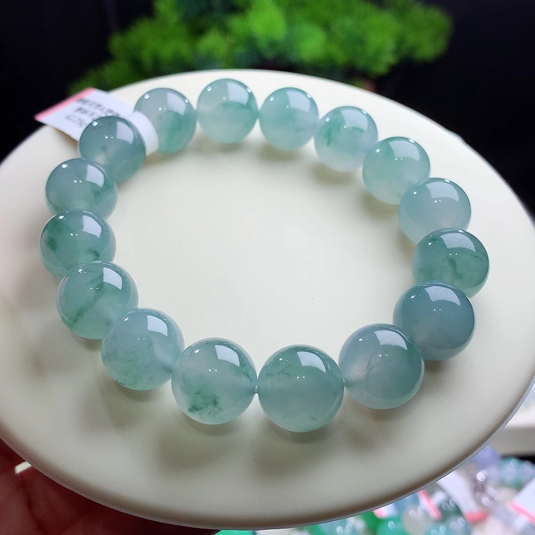 未镶嵌手串翡翠高货不高价！老坑老料正冰起光晴底飘花卡13mm