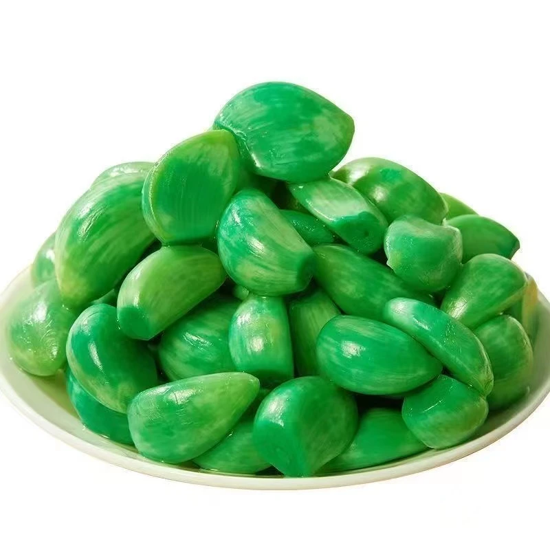 山村辣妈腊八蒜500g/罐爽口酸甜可口即食绿蒜