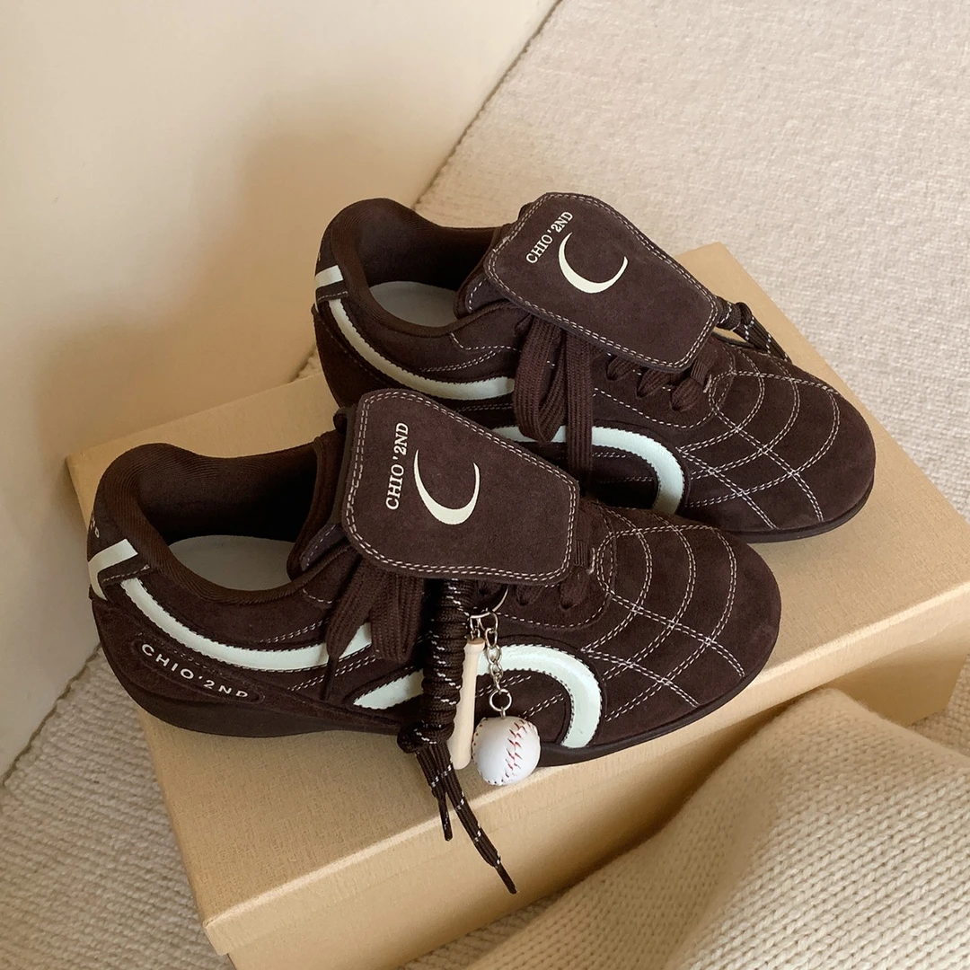 南风Chio2nd德训鞋秋冬休闲运动鞋配阔腿裤的鞋子女