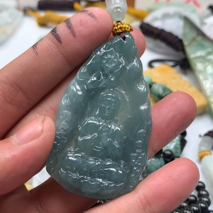 颈饰未镶嵌翡翠保真天然a货翡翠
