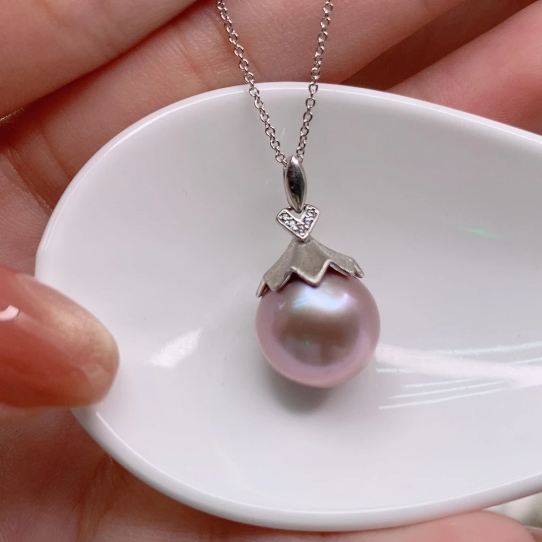 吊坠(赠链)银S925镶嵌淡水珍珠
