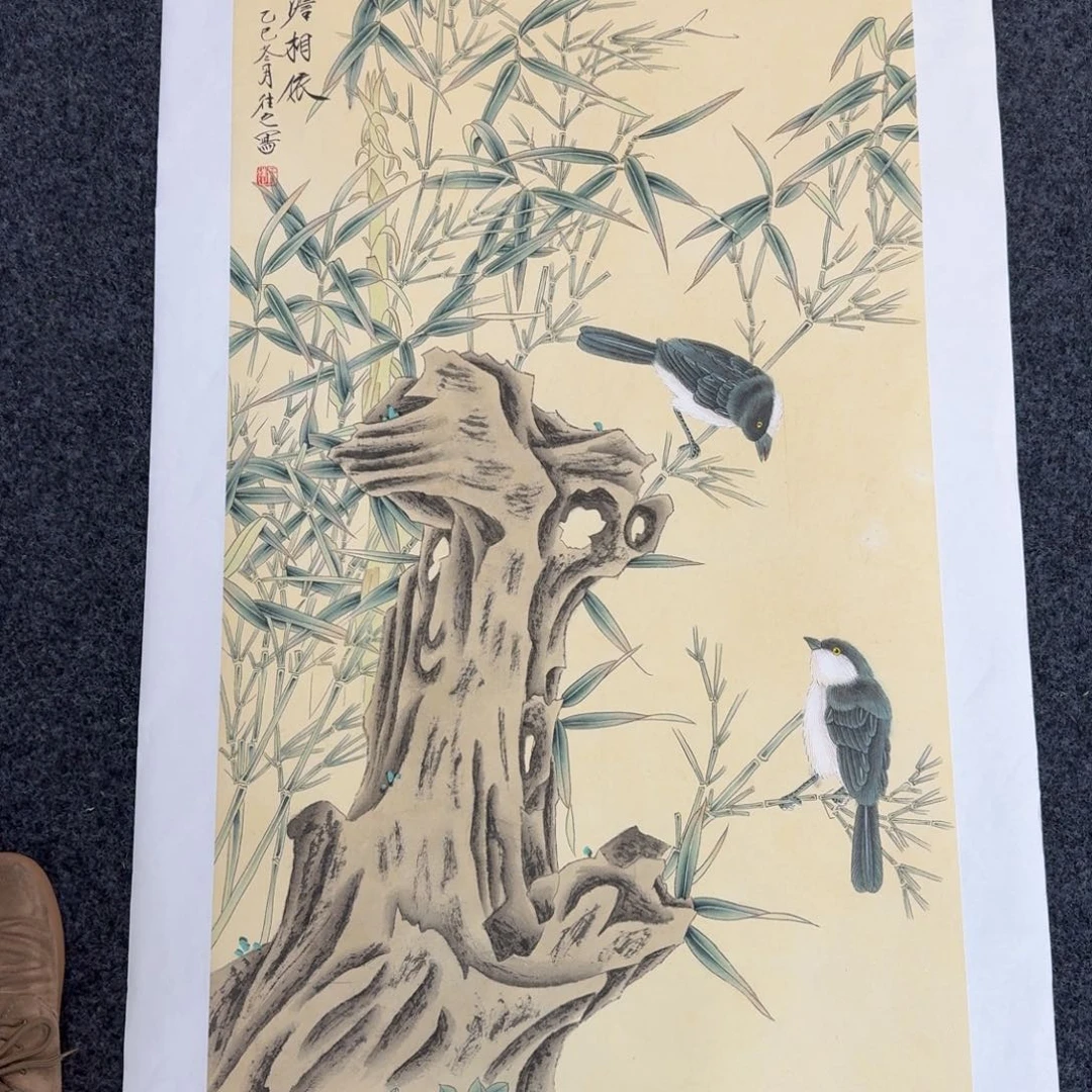 国画纯手绘山水花鸟作品