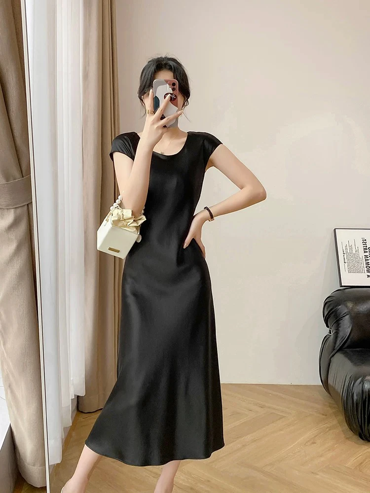 【依燃】（包肩裙）南油高货.醋酸斜纹裁剪修身显气质打底外穿