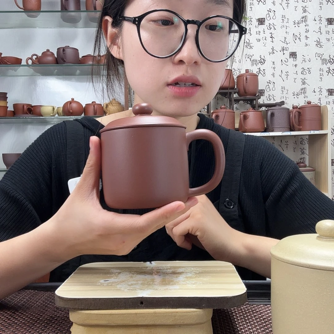 茶壶紫砂原矿底槽清小墩墩办公杯没礼盒350CC