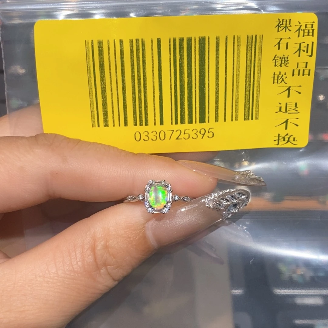 佛***牵银S925镶嵌欧泊戒指