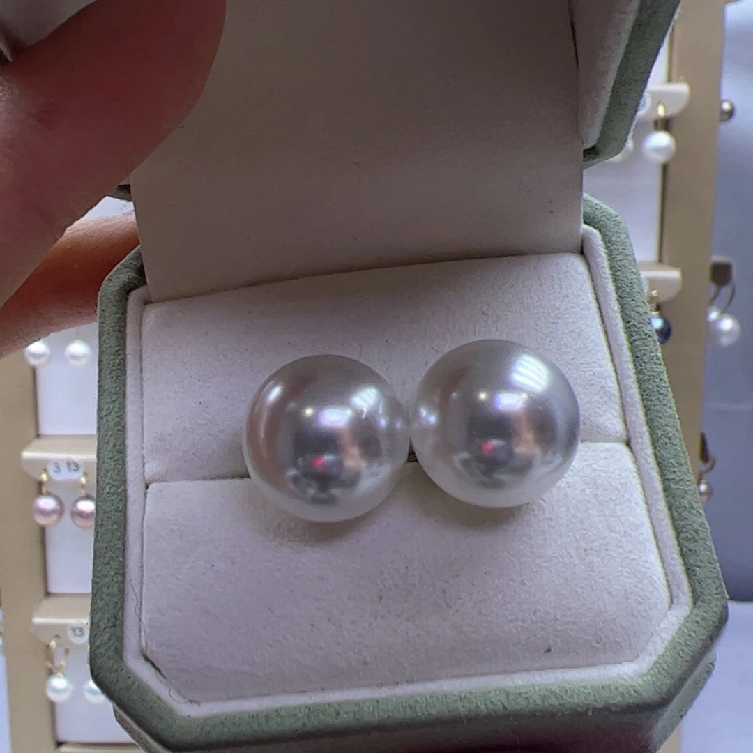 淡水珍珠耳饰银S925镶嵌