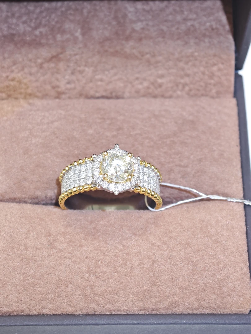 【N·5高定珠宝】 珠边四爪围镶戒指38好物节