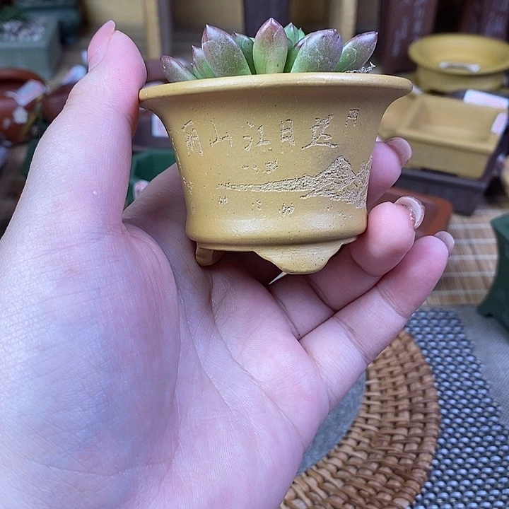 琉璃手工艺品宜兴紫砂精品花盆