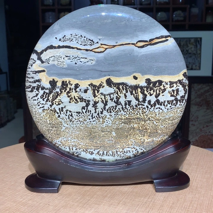 ，广西国画石摆件，收藏观赏