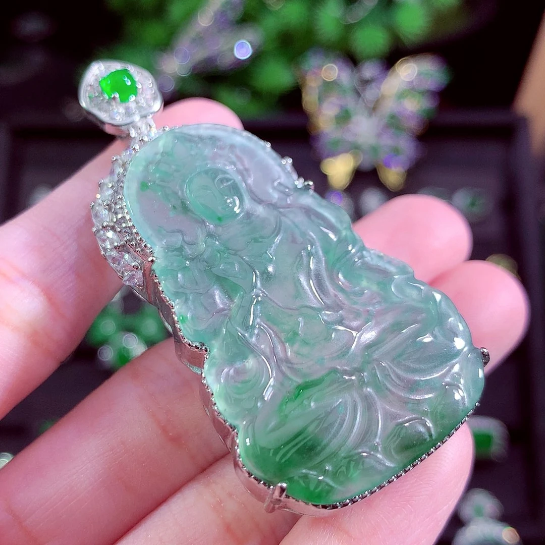 颈饰未镶嵌翡翠天然