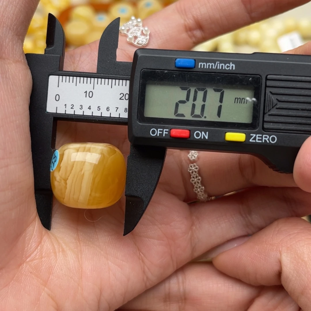 琥珀未镶嵌裸石蜜蜡墩子静