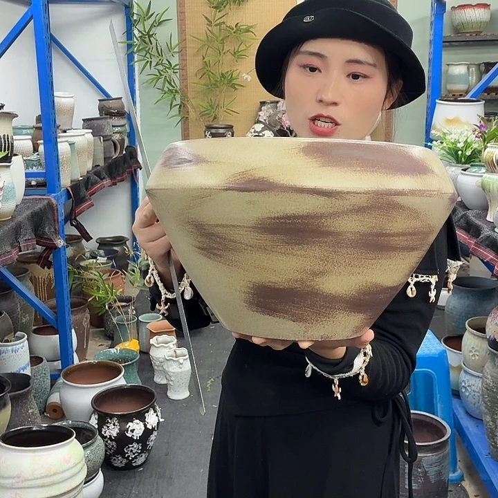29×21 -粗陶花盆有孔-买买买