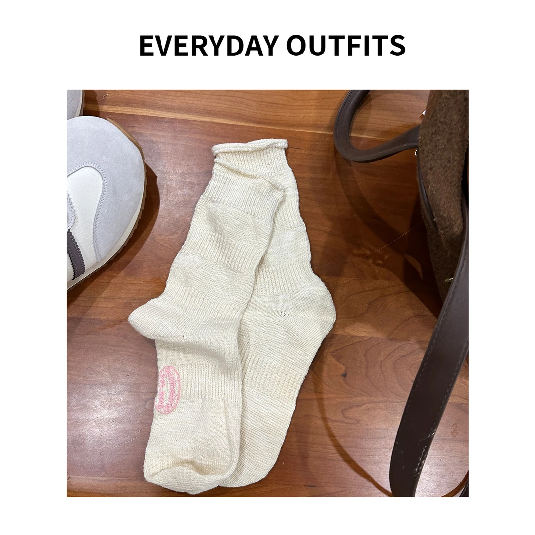 RIDA· 纯色袜子5C14百搭春季棉袜 W312