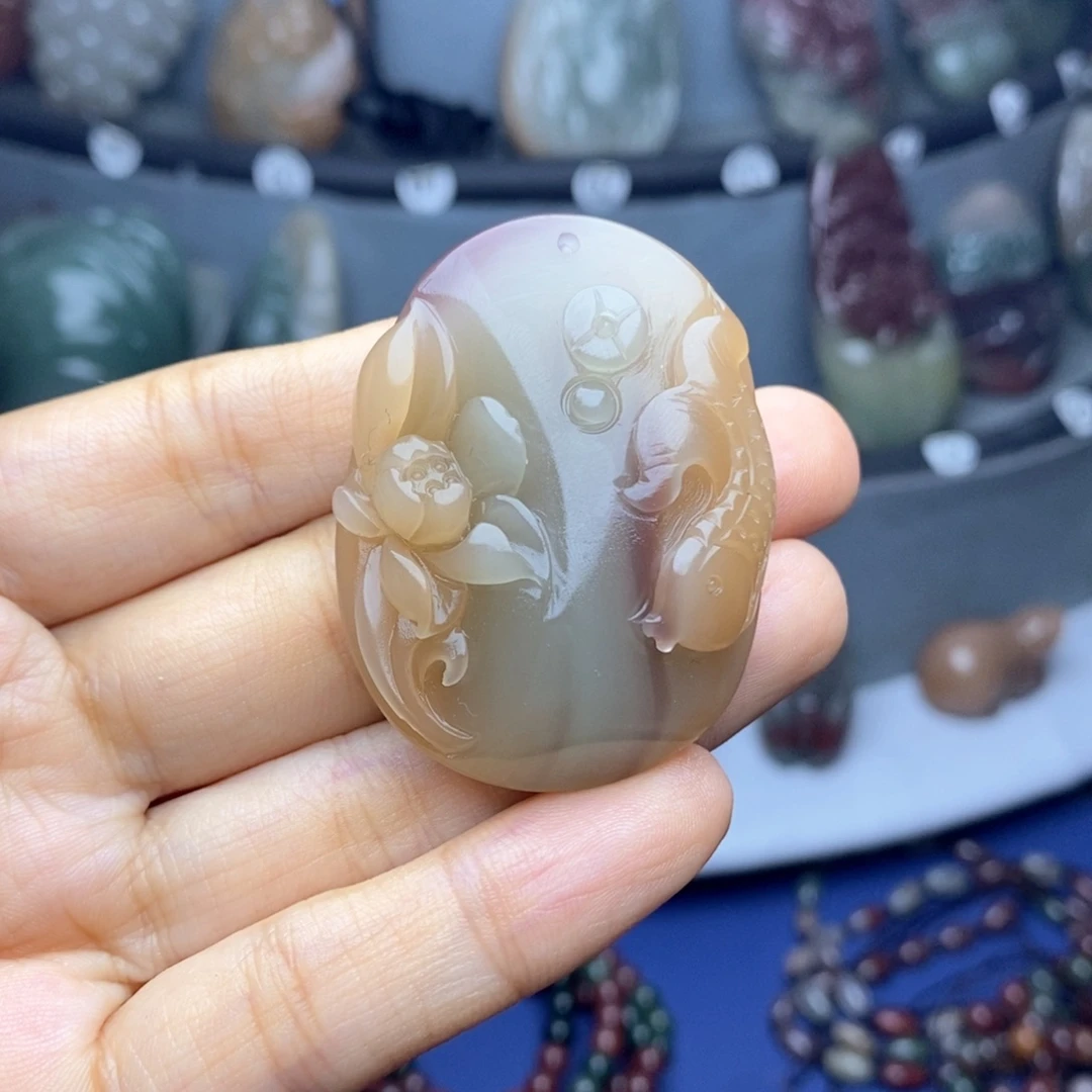 玛瑙/玉髓未镶嵌吊坠(不含链)