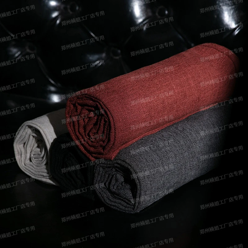 【专柜正品】亚 麻蚕 丝垂感高腰显瘦宽松薄款休闲直筒阔腿裤7315