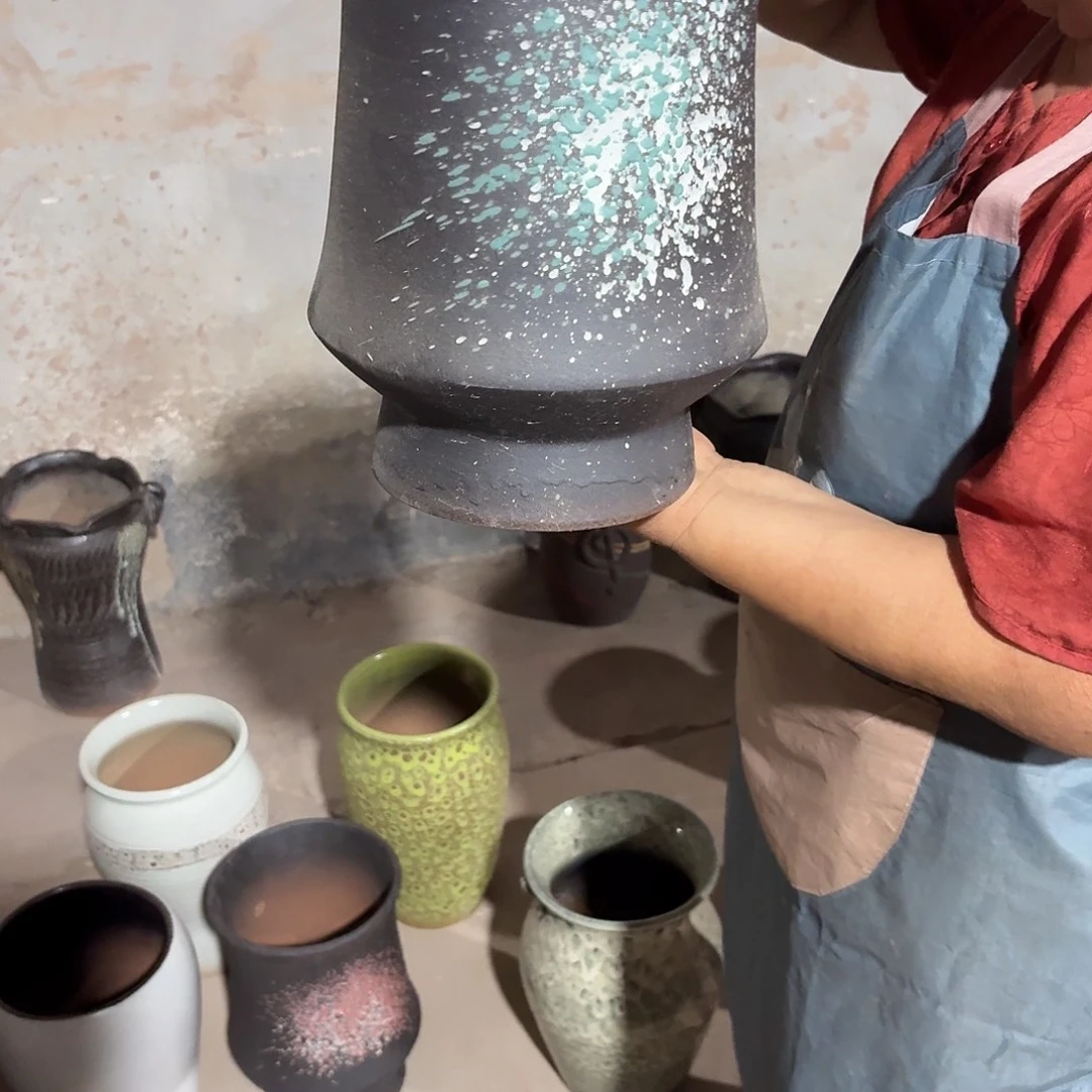 紫砂花盆口20高30一个