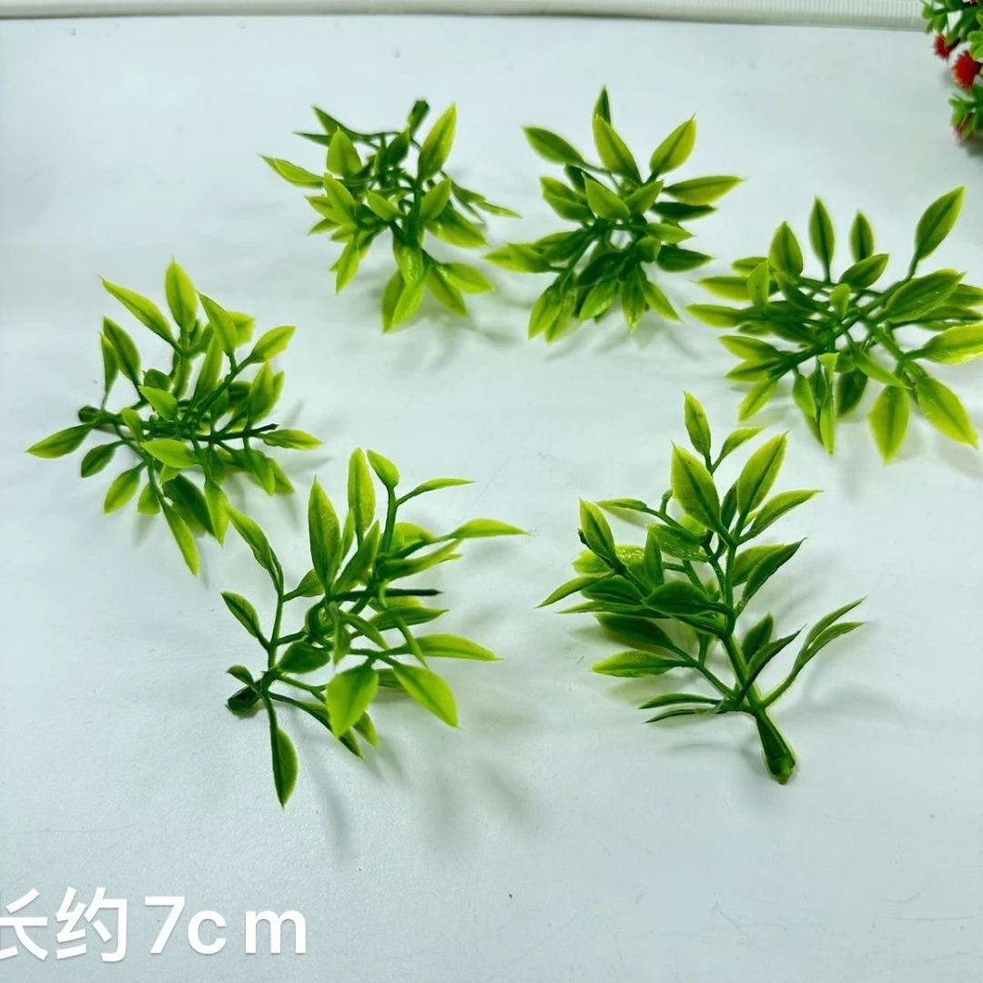 仿真富贵草寿司DIY用具纯手工创意荷花印花树叶时尚陶瓷点缀花瓶