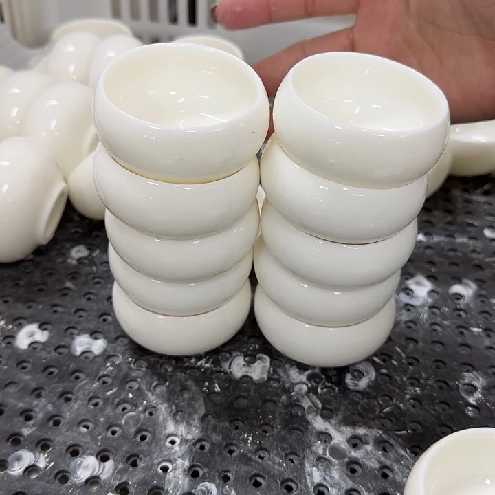 高端羊脂玉系列茶杯十个一组普洱杯50