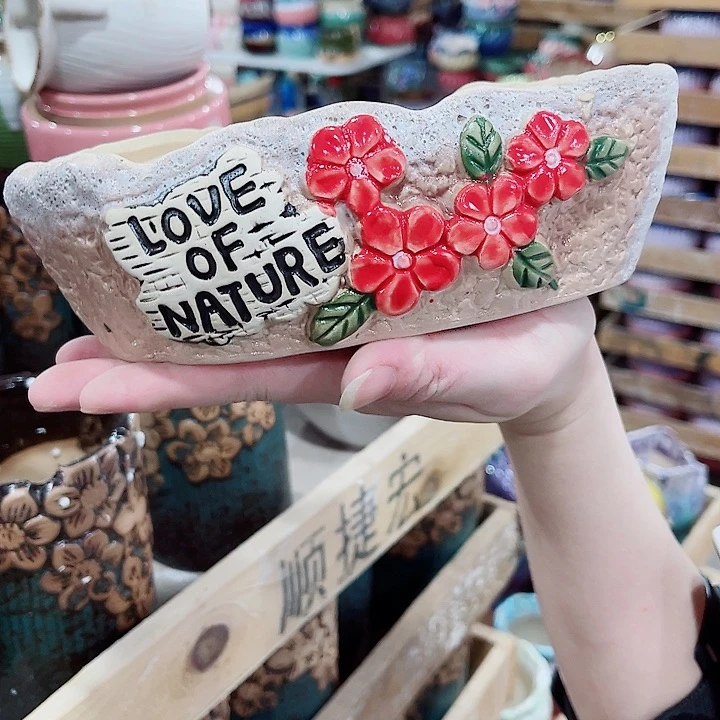 有孔，凑10元包邮陶瓷花盆发货！