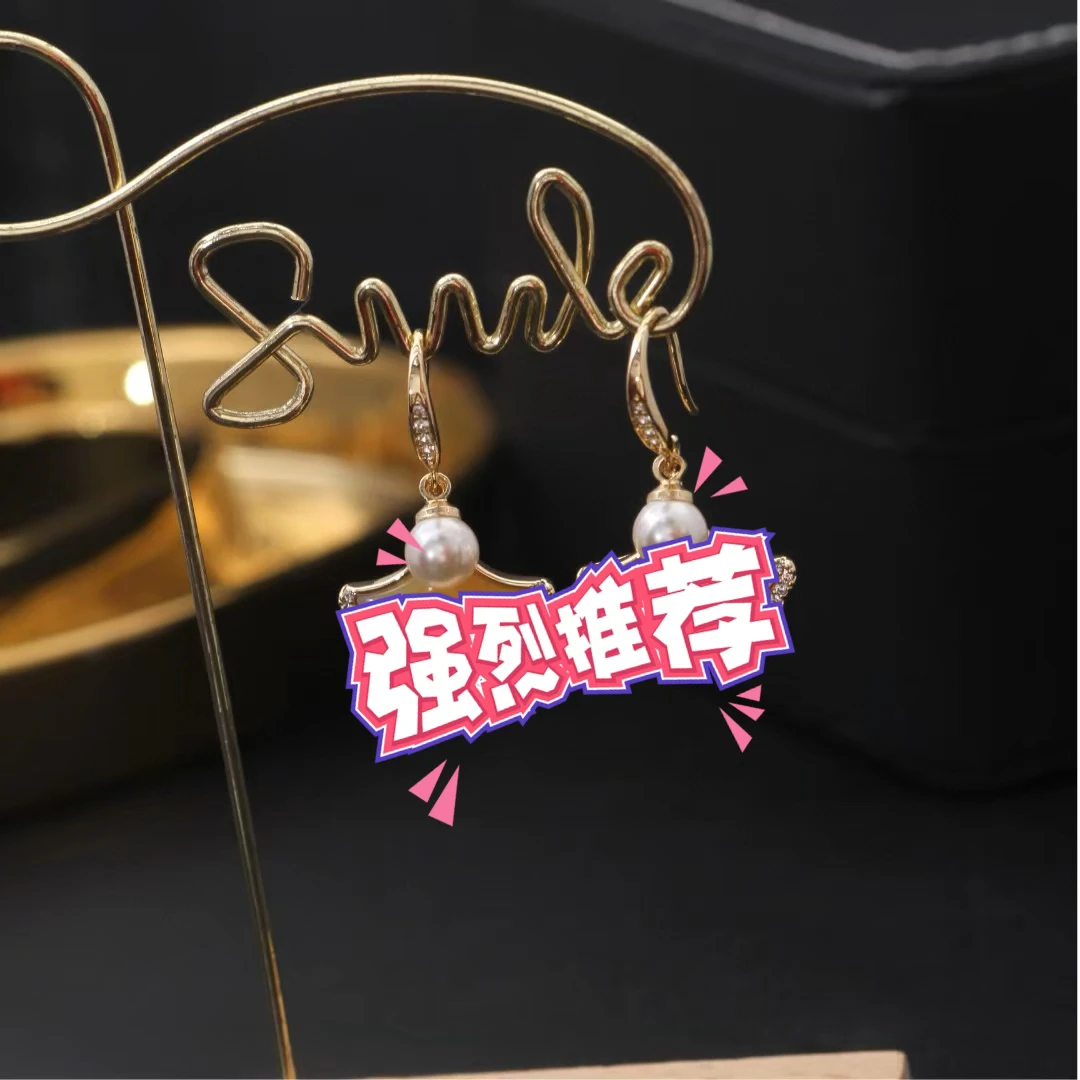 铜合金耳饰 《货号8899》8898金色银杏挂钩耳环