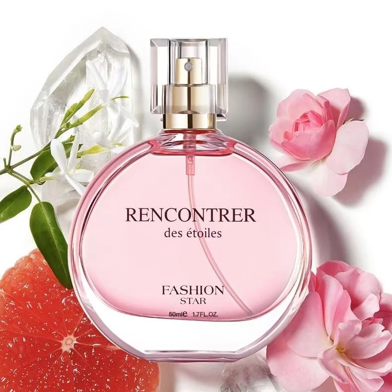 留香久时尚星约粉邂逅香水50ml红色粉色女士持久经典香型