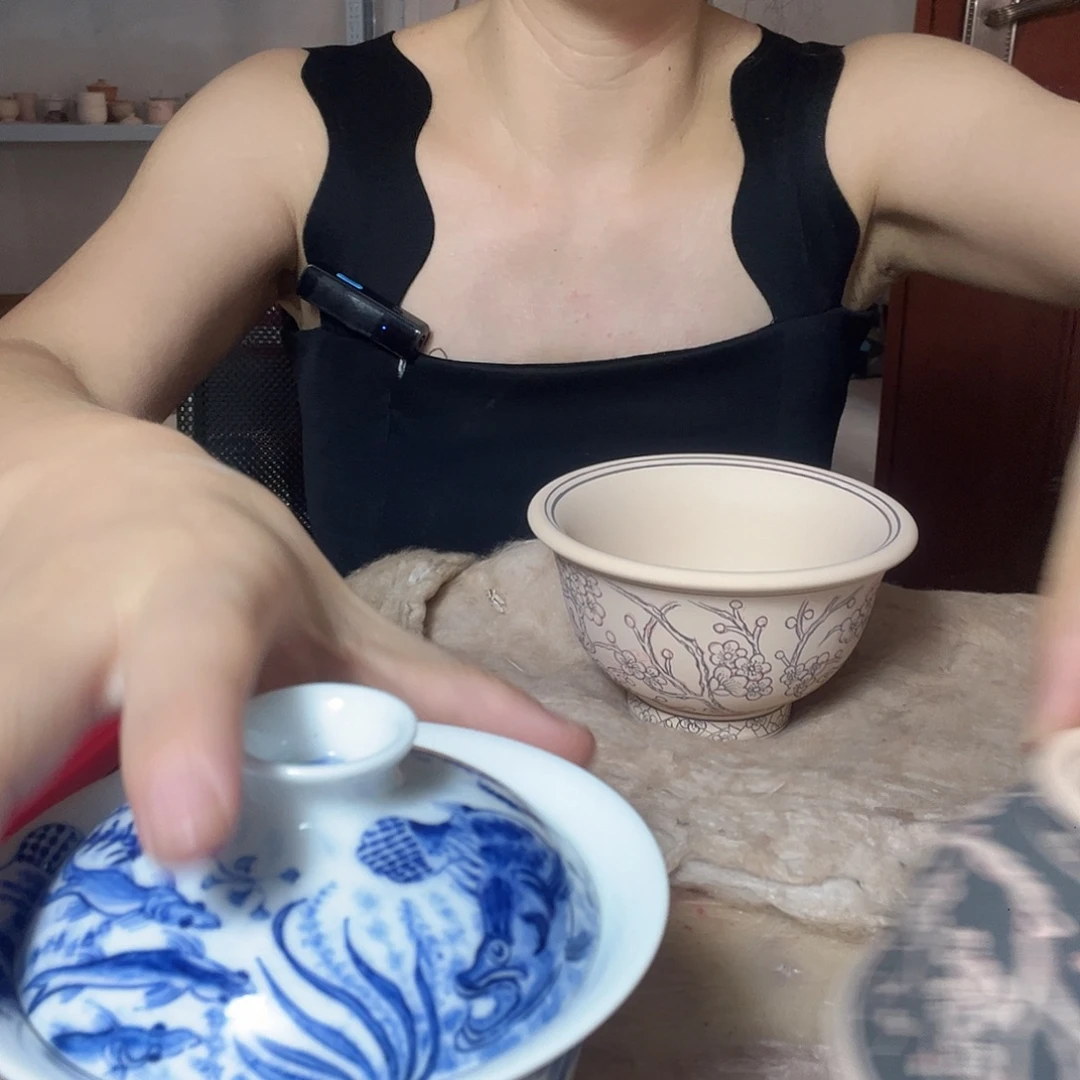 景德镇手工艺盖碗