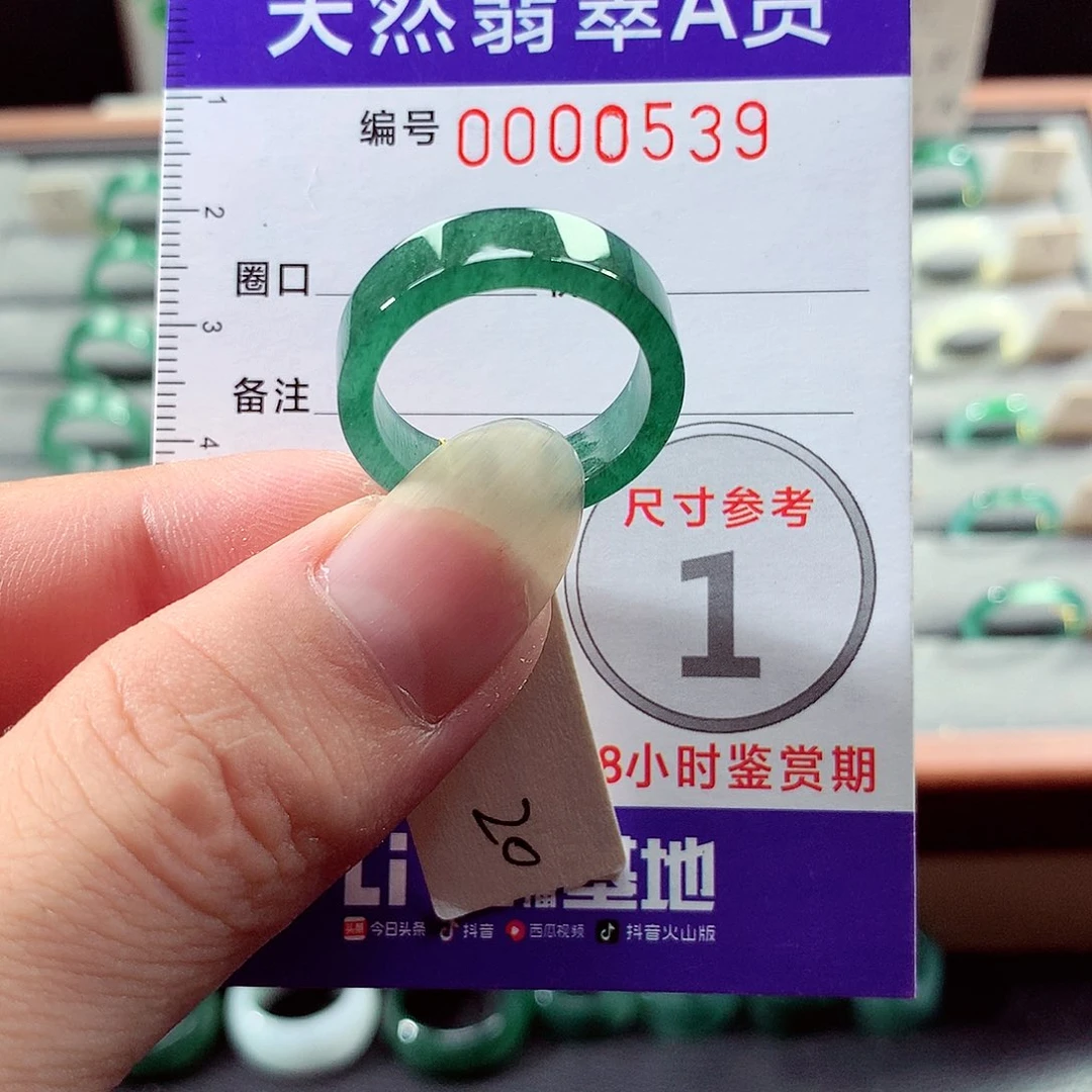 未镶嵌戒指翡翠20号