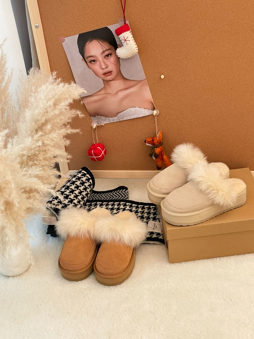 皮带扣套筒保暖雪地靴轻奢百搭加绒冬季加厚