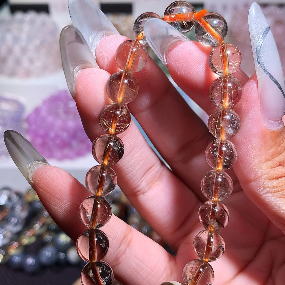 未镶嵌手链水晶金发晶8
