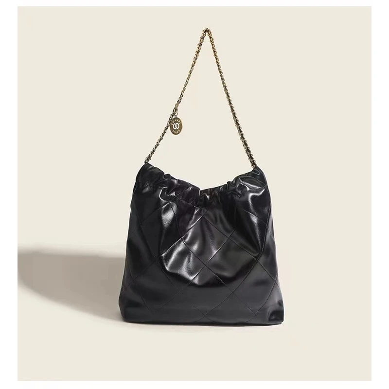 2025新款高级轻奢单肩斜挎女包A30黑色