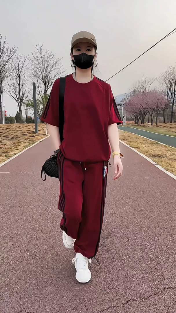 2025夏季新款宽松大码装时尚百搭休闲圆领短袖卫衣阔腿裤两件套装