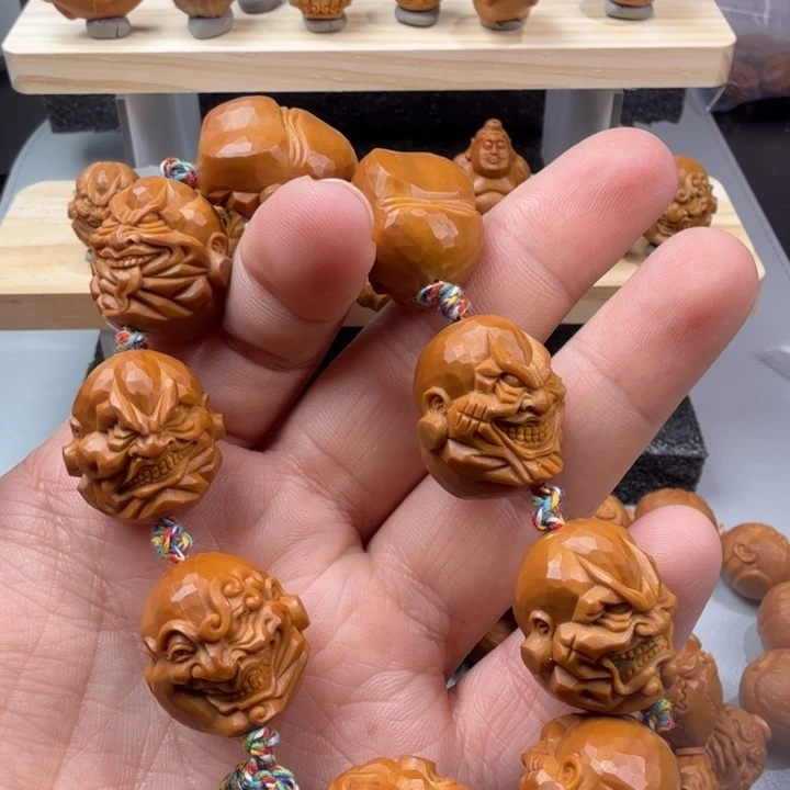 橄榄核手串/手链平*文胜本工刀痕恶僧橄榄核雕2.1