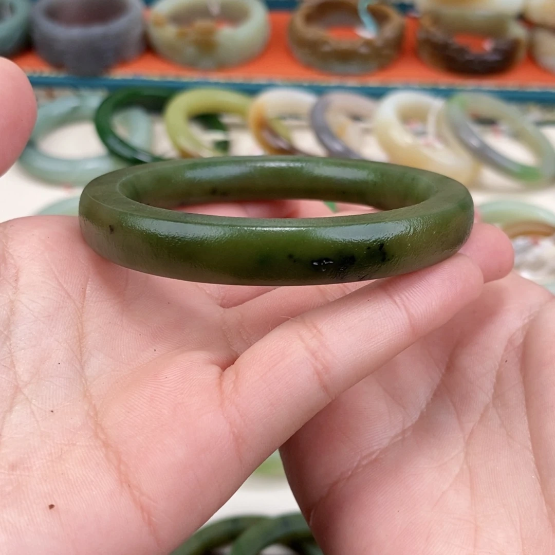 和田玉未镶嵌手镯手镯58.1