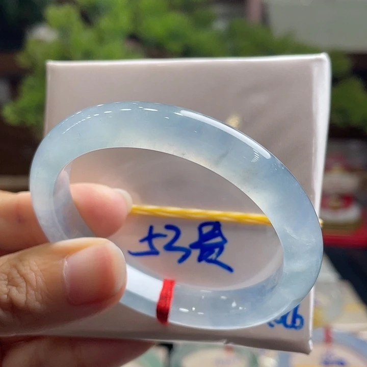 翡翠未镶嵌手镯14号 53贵妃 蓝钢