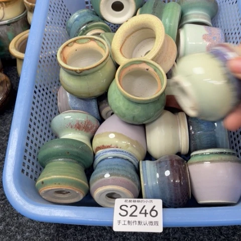 紫砂花盆微瑕246口径3.8到5