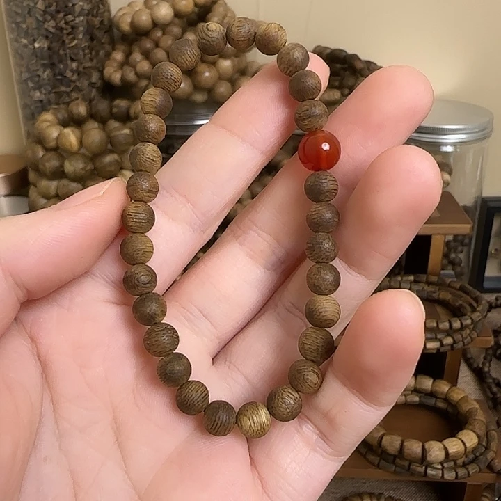 林***具沉香香囊沉香奇楠沉香圆珠0.6单圈 3.3克