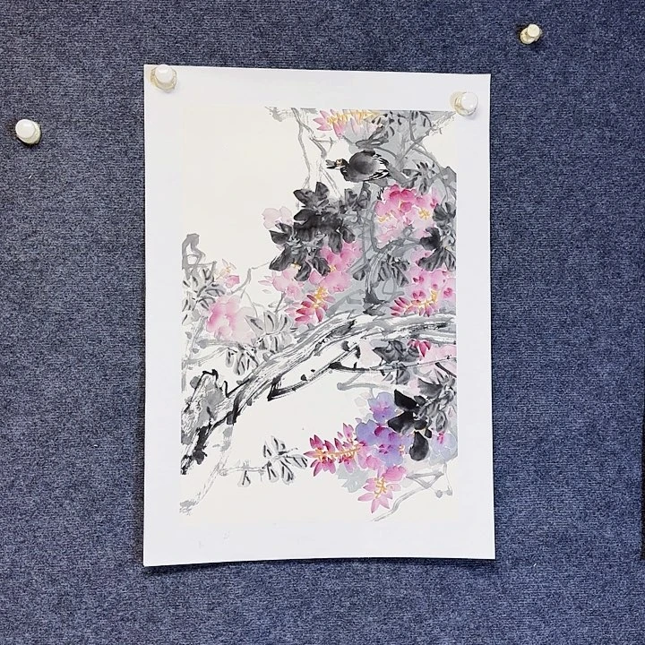国画国画花鸟画作品