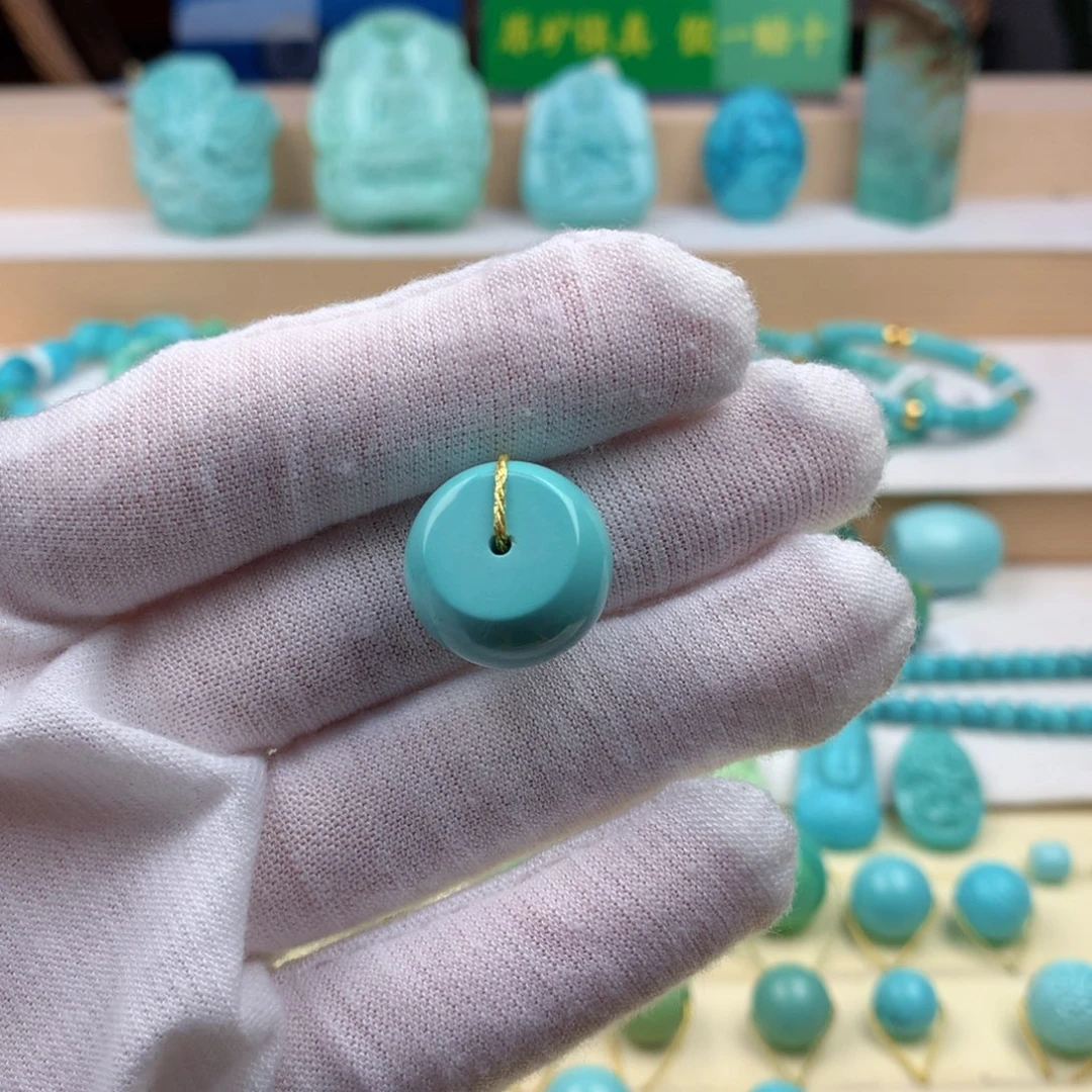 绿松石未镶嵌珠宝奇石16.9mm
