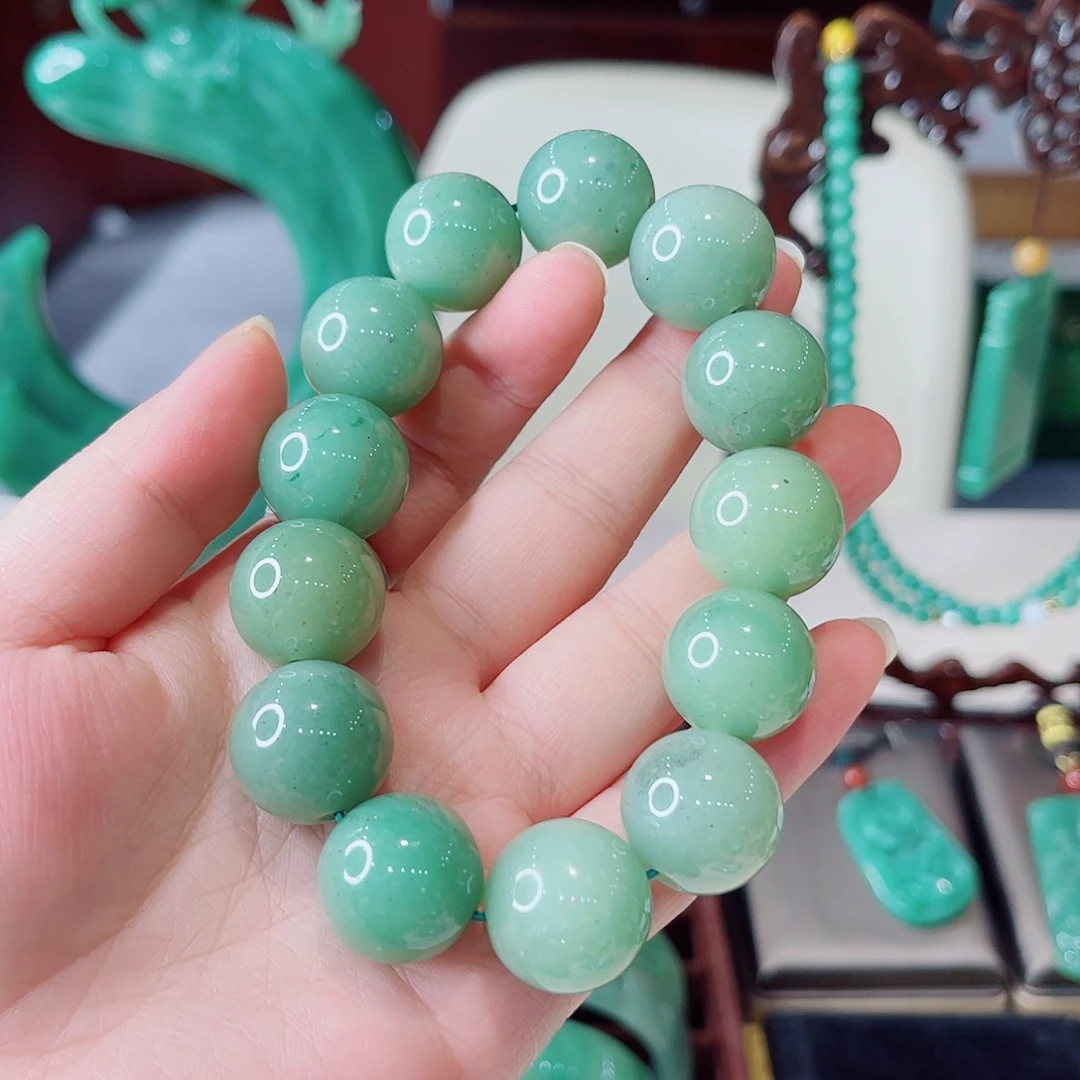 密玉（石英质玉）合金手链