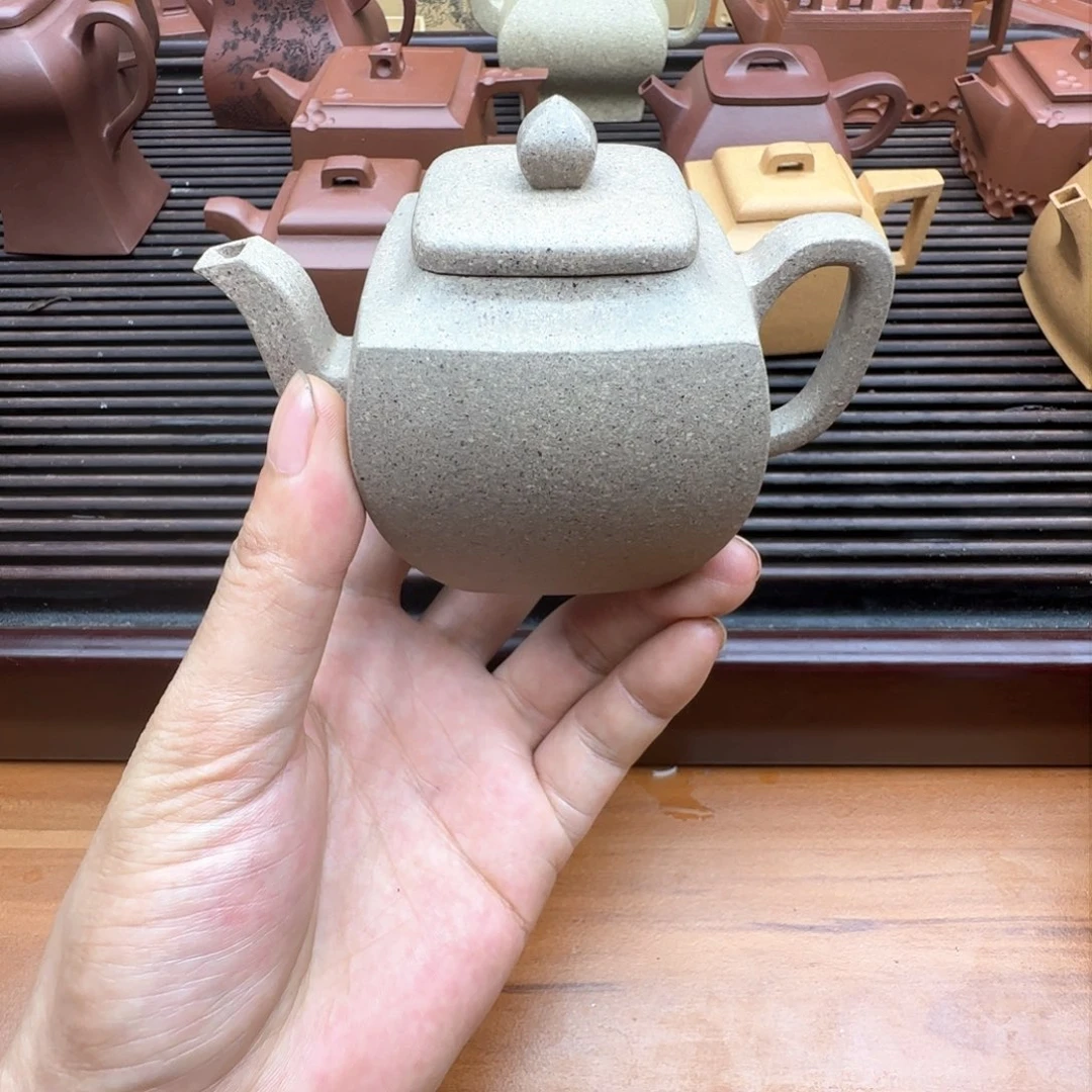 段泥壶半手工段泥小宫灯，微瑕处理