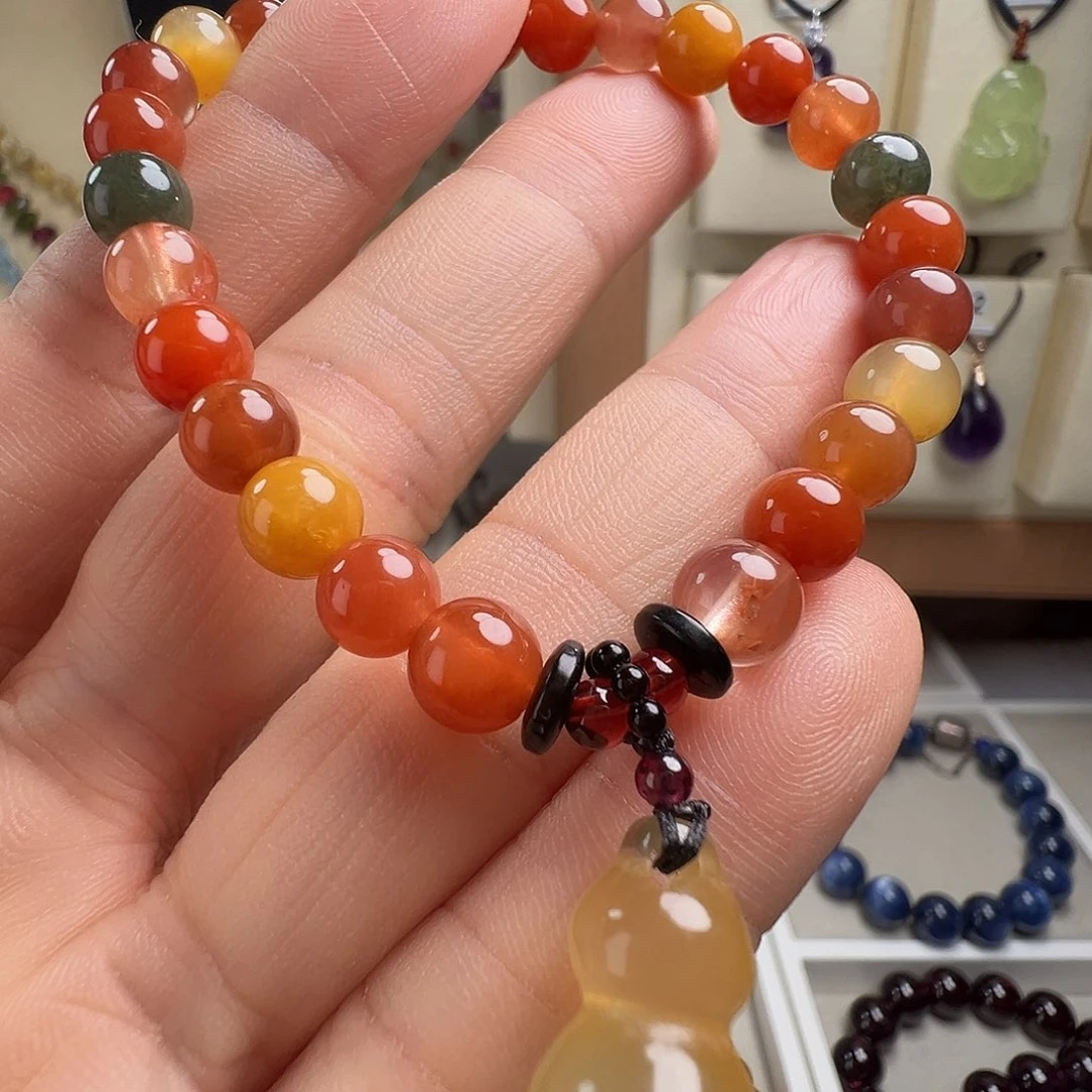 手链发晶银S925镶嵌天然彩发晶