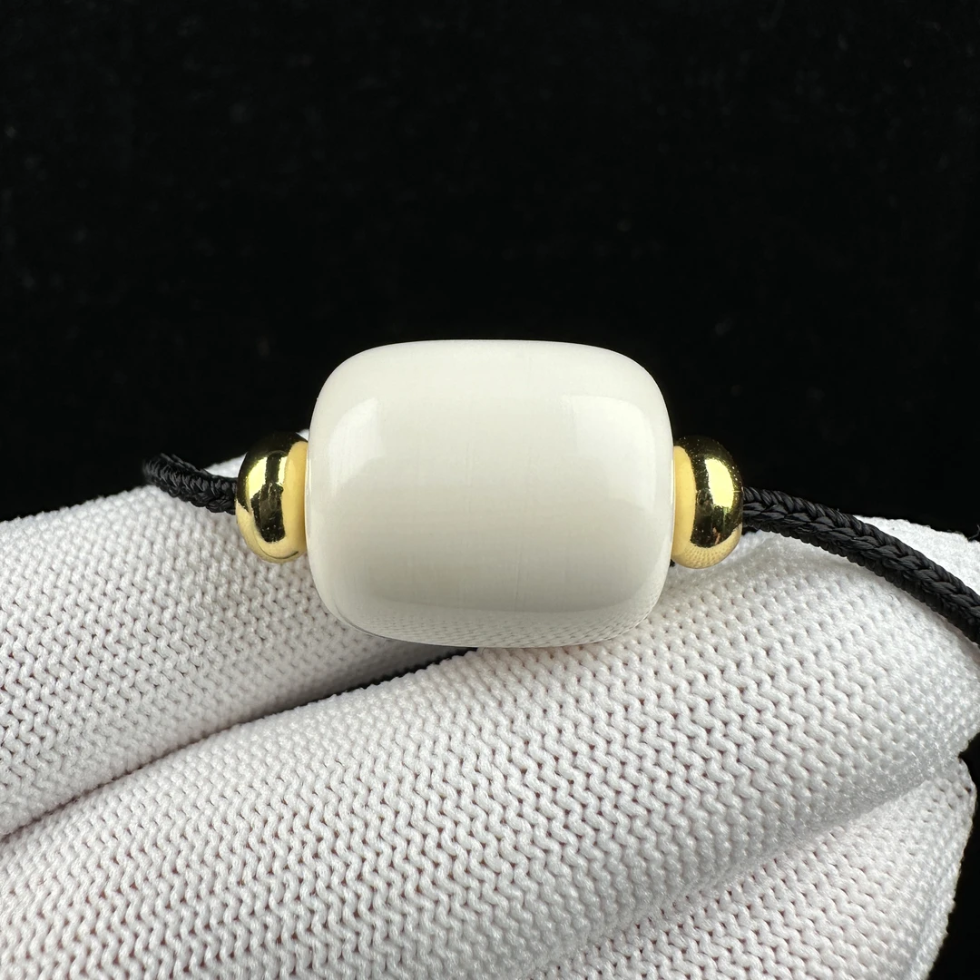 D1858天然猛犸牙 桶珠17*19mm 支持鉴定 假一罚四