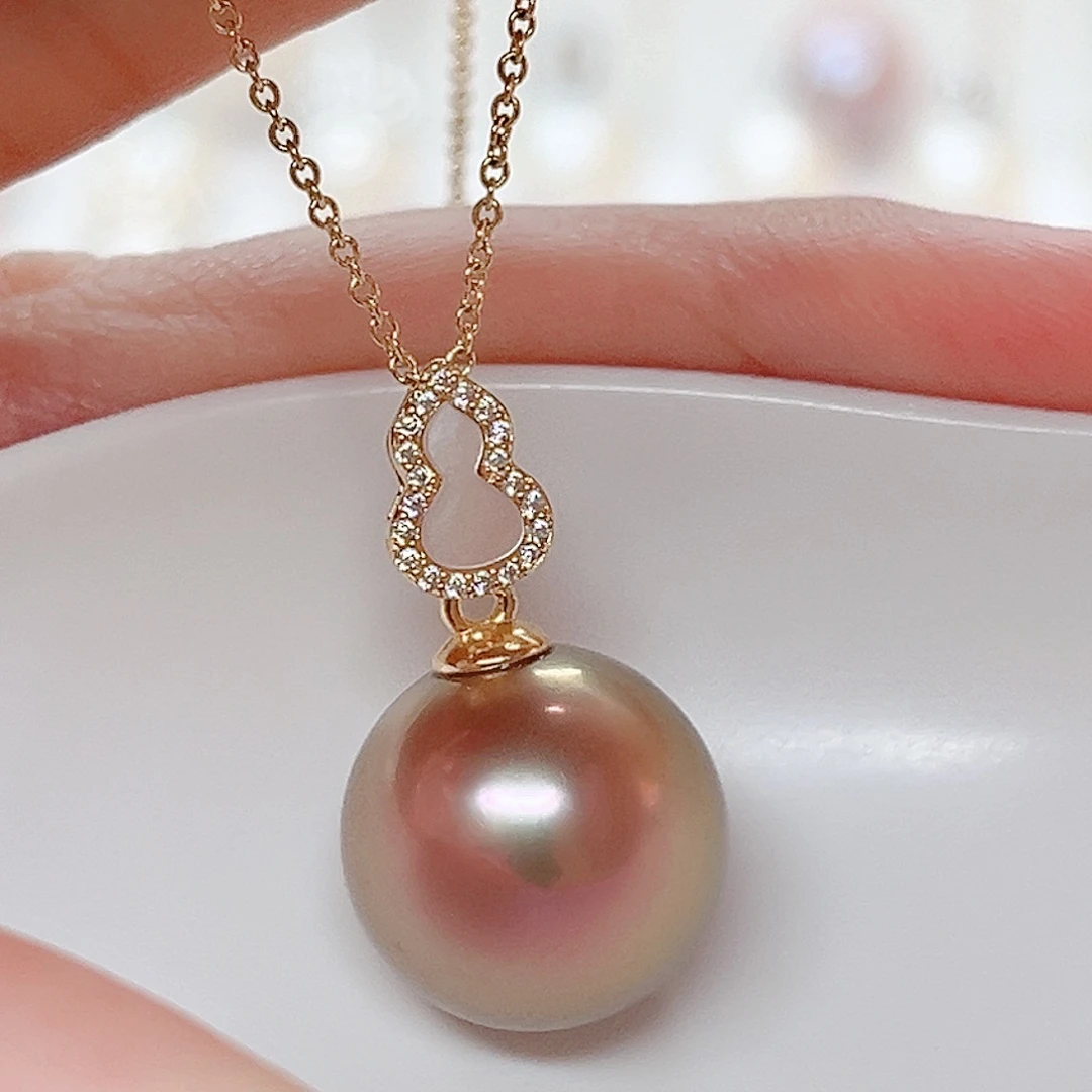 淡水珍珠吊坠(赠链)银S925镶嵌