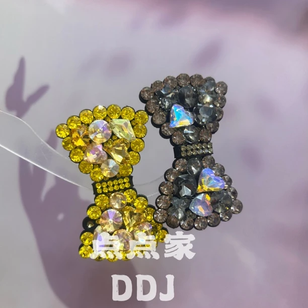 百搭轻奢气质满钻时尚蝴蝶结发夹鸭嘴夹